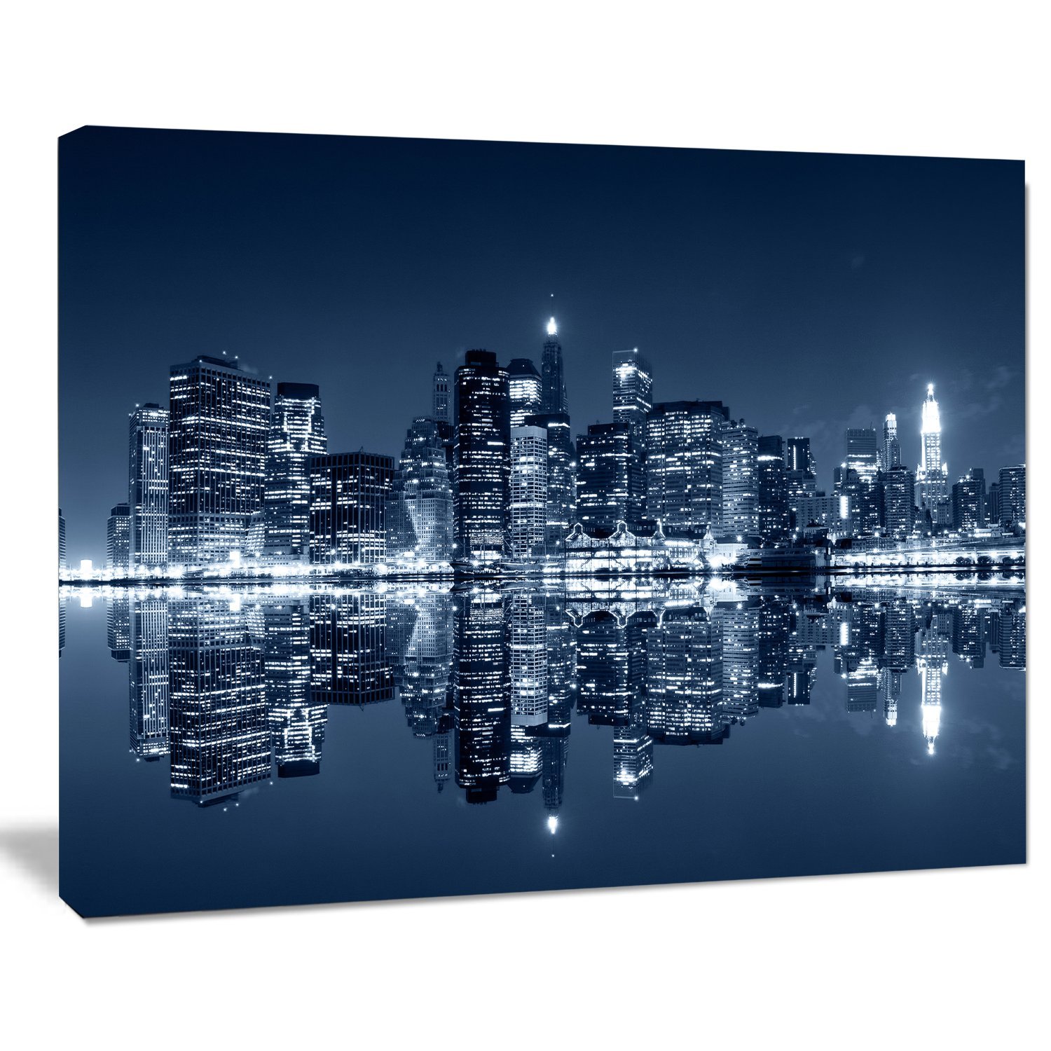 Amazon | デザインアートManhattan Night Reflection都市景観